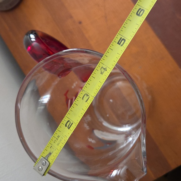 Hand Painted Gnome Pitcher Large Glass Pitcher - Christmas - Picture 4 of 4